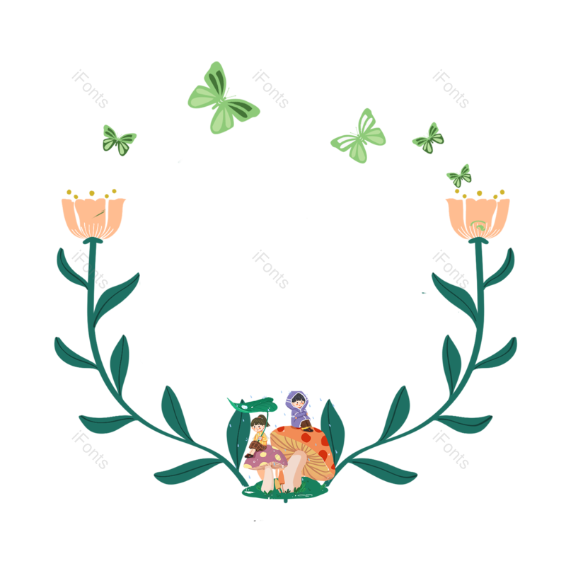 装饰图片,元素元素,蝴蝶PNG,花朵免抠素材